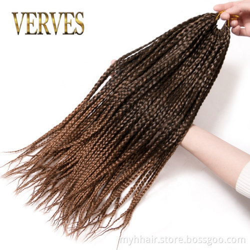 Short 14 Inch Box Braids Hair ombre Crochet Hair Extensions 22 roots/pack brown blond,black color synthetic Hair Braids